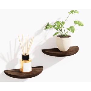 Sueuapp Floating Shelves for Wall,Solid Ash Wood Floating Wall Shelves Set of 2,Rustic Farmhouse Wooden Small Floating Wall Shelf for Living Rooms,Bedrooms,Bathrooms,Kitchen,Offices Decor,Books