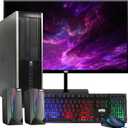 HP Elite Desktop Computer PC, 3.1 GHz, Intel Core i5, 16GB, RAM, 1TB HDD, New 22 inch LED Monitor, RGB Speaker and Keyboard Mouse, WiFi, Windows 11 