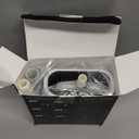 Sellemer Toilet Brush and Holder Set - Flexible Toilet Bowl Brush Head with Silicone Bristles, Compact Size for Storage and Organization, Ventilation Slots Base (1 Pack, Silver)