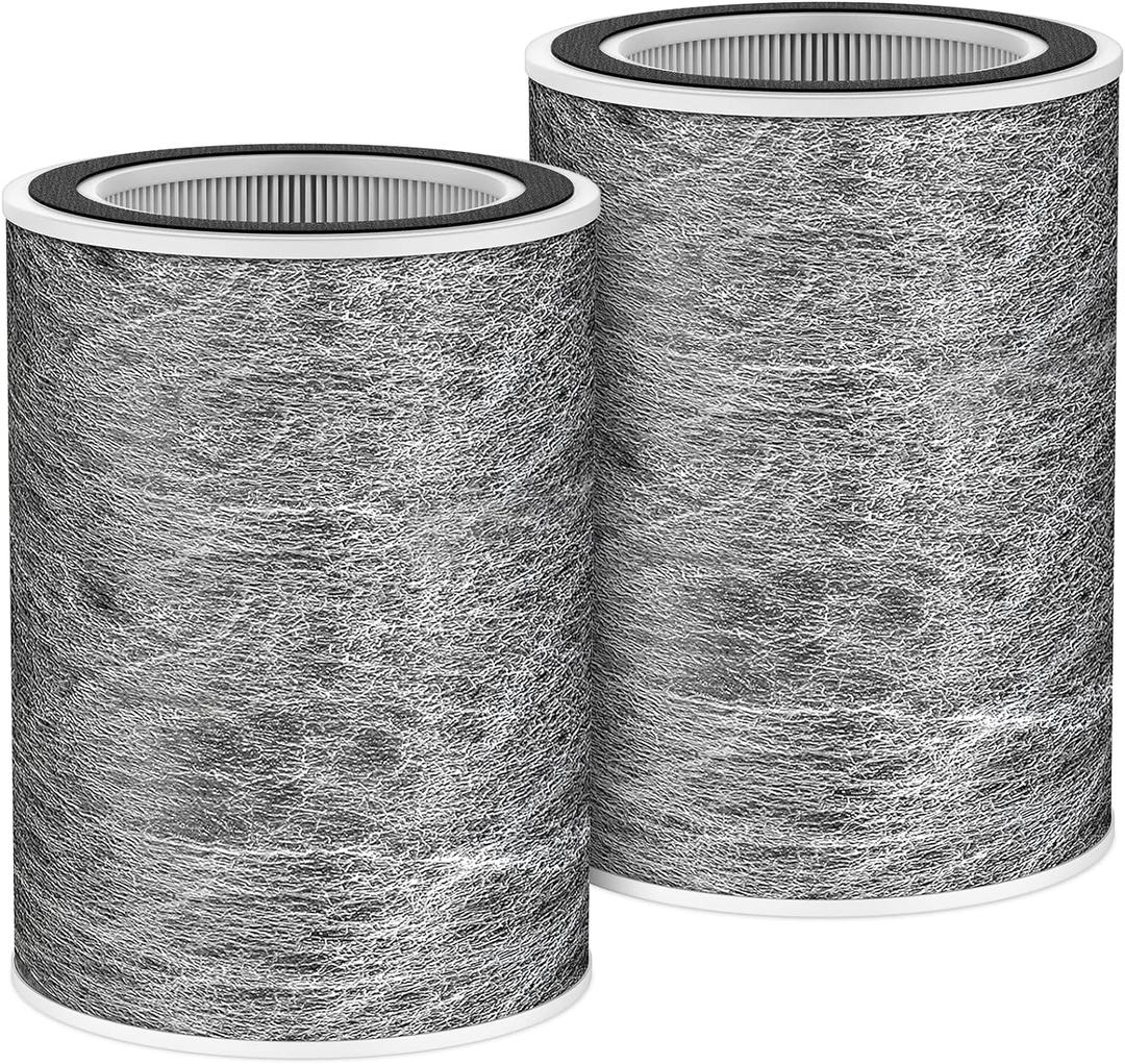 HP202 Replacement Filter Compatible with HP201, UA205, AP1000 HP200 For Shark HC501, HC502 Air Purifier MAX Replacement Filter HEPA, Part # HE2FKBASMB, HE2FKBAS, HE2FKPET, HE2FKPRO (2 Pack)