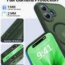 Faiono Magnetic for iPhone 17 Case [Full Camera Protection][Military-Grade Protection][Compatible with MagSafe] Shockproof Protective Slim Phone Case for iPhone 17, Forest Green