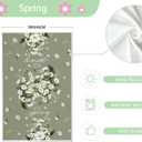 GEEORY Wildflower Hello Spring Summer Kitchen Towels Set of 2,18x26 Inches White Dish Cloths -Floral Leaves Farmhouse Design,Holiday Hand Towels for Spring Decor & Gifting