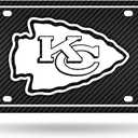 Rico Industries NFL Carbon Fiber Metal Tag Metal Auto Tag 8.5" x 11" - Great for Truck/Car/SUV