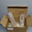 Roshtia 8 Set Gold Glass Vase for Centerpieces Metal Geometric Test Tube Vase Modern Hydroponic Flower Stand with Glass Cylinder for Flowers Plant Wedding Office Home Centerpiece (6.3 Inch)