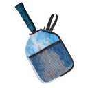 NICENEEDED Pickleball Paddle Cover, Blue Pickleball Paddles Storage Bag Pickleball Paddle Case with Inner and Outer Pockets, Protective Pickleball Equipment for Universal Size