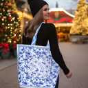 2 x 2 Pack Mahjong Tote Bag Set Mahjong Gifts for Women Mah Jong Tiles Bag Gift for Mah Jong Lover Player Lucky Birthday