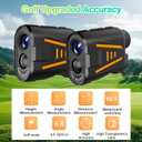 2 x Golf Rangefinder with Slope Compensation Mode, 1800 Yards Golf Laser Rangefinder, 6X Magnification for Distance Angle Height Measurement, Magnetic Stripe, Water Resistant, Flag Pole Locking Vibration