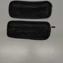 8.3 X 4 Inch 2 PCS Mesh Makeup Brush Bag Clear Travel Makeup Brush Holder Portable Mesh Travel Toiletry Bag with Zipper, Transparent Makeup Brush Storage Bag Cosmetics Brushes Organizer (Black)