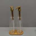 JEATHA 2Pcs Syrup Bottles for Coffee Bar, 25.4 oz/750 ml Syrup Dispenser Bottles for Coffee Bar Home Gold One Size