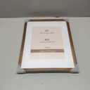 Boarding A3 Solid Wood Picture Frame with Mat 21.0x29.7cm A4 Photo without Mat, Natural American Walnut Wooden Frame for Wall Art Photo and Prints with Tempered Glass, 1 Pc (Walnut, A3)