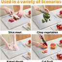 100% Pure Titanium Cutting Board with Groove, Scratch Resistant Chopping Board with Non-slip Pad for Kitchen, Titanium Cutting Boards for Vegetables and Meat, Dishwasher safe 12 * 18 IN