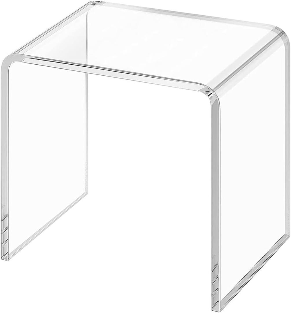 Shower Chair for Inside Shower, 700 lbs Heavy Duty Shower Seat for Bathtub, Acrylic Shower Bench for Adults, Waterproof Shower Stool for Shaving Legs, Clear Stool for Bathroom, Bedroom and Living Room