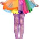 VINICUNCA Kids Girls High Waist Mesh Tights Medium Grid Fishnet Stockings Hollow Out Pantyhose 12 Colors
