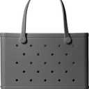 BOGG BAG - Tote for Beach, Pool, Boat, Sports - All Purpose EVA - Tonal Buttons (Foog)