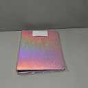 3-Ring Binder 1-inch with Clipboard, Holographic Pink Glitter Design, Including 5 Divider Pages, File Bag and Spine Label - Perfect for Schools, Offices and Organizations