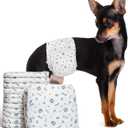 Dog Diapers Male Wraps, Disposable Male Dog Diaper, Super Soft Absorbent Doggie Diapers for Boy Dogs with Incontinence Marking or Excitable Urination(XS, 50)