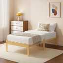 FSCHOS 14 Inch High Bamboo Twin XL Bed Frame, Platform Wood