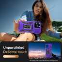 Goodon for iPhone 13 Pro Case with Sliding Camera Cover + Screen Protector - Metal Magnetic Kickstand - Military-Grade Shockproof Matte Protective Phone Cover 6.1" for Women Girls - Purple