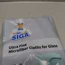 MR.SIGA Ultra Fine Microfiber Cloths for Glass, Pack of 12, 35 x 40cm 13.7" x 15.7" (Green)