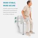 Stainless Steel Toilet Grab Bar for Elderly with Stand 23.6 Inch, Silver
