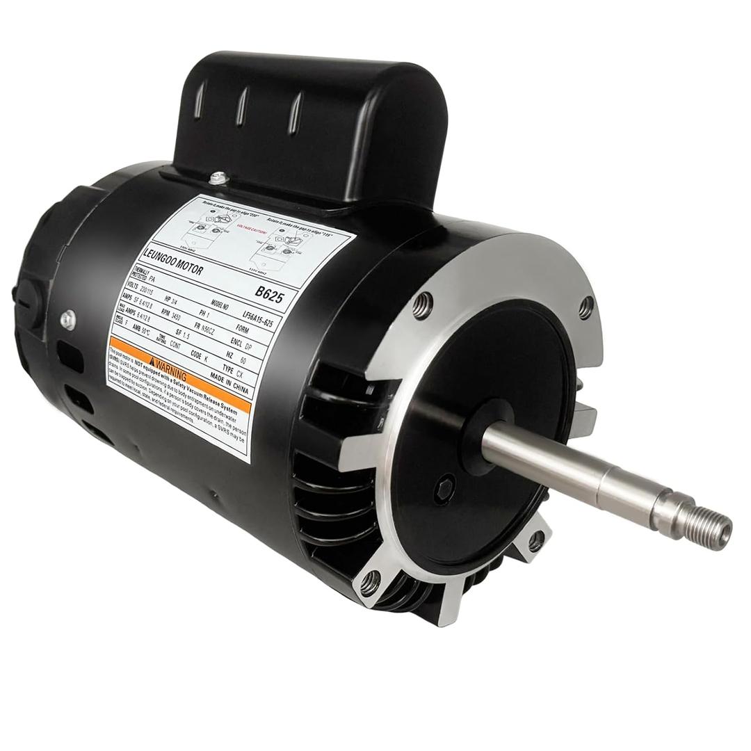 B625 3/4HP Swimming Pool Pump Motor Compatible with A.O. Smith Century B625 Fit for Arneson Pool Sweep/Polaris Vac-Sweep PB460/Letro Jet Vac Pool Cleaners Pumps 115/230V 0.75 HP 3450RPM 56CZ Frame