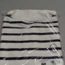 EVALESS Sweaters for Women Long Sleeve V Neck Striped Knit Drop Shoulder Fall Jumper 2025 Henley Pullover (Large)