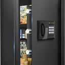 3.3 Cuft Large Fire Proof Safes for Home Use, Personal Fire Safe Document Box with Electronic Keypad and Spare Key, Removable Shelf, Digital Home Safe Fireproof Waterproof for Cash Documents Valuables