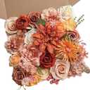 Serra Flora Artificial Flowers Combo Box Set Faux Flowers Bulk Flower Leaf with Stems for DIY Wedding Bouquets Centerpieces Baby Shower Party Home Decorations
