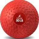 ProsourceFit Slam Medicine Balls 50lbs Smooth and Tread Textured Grip Dead Weight Balls for Strength and Conditioning Exercises, Cardio and Core Workouts