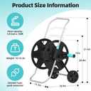 Garden Hose Reel Cart, Metal Heavy Duty Garden Hose Reel with Wheels,Portable Hose Carts Holds 50-120 feet,Hose Reel for Outdoor, Backyards, Gardens or Lawns