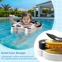 Kids Swimming Float No Inflate Kiddie Pool Float Solid Arm Floaties with Anti Flip Over Design, Double Safety Buckles Infant (Pink)