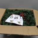 Christmas Garland with Lights 9FT, Lighted Christmas Garland Battery Powered 8 Lighting Modes, 50 LED Lights Garland, Red Berry, Christmas Pine Cone, for Stairs, Front Door, Christmas Decor