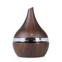 300ml Cool Mist Humidifier, 10-20H Runtime Ultra-Quiet 24dB Bedroom Humidifier with 7 Color Lights & 2 Mist Modes, Auto Shut-Off, Small Space Humidifiers for Baby Nursery Home Office (Brown)