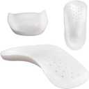 Original 3/4 Arch Support Metatarsal Support Orthotics Over-Pronation Insoles Relieve Plantar Fasciitis, Arch, Heel & Ankle Foot Pain (White, Men 9-12/Women 11-14)