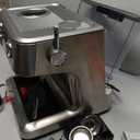 Barista Espresso Machine with Grinder & Milk Steam Frother, Commercial Espresso Maker for Cappuccino and Latte, Brushed