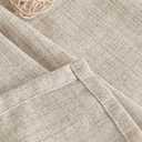 BGment Linen Curtains 48 Inch Length 2 Panels, Rod Pocket and Back Tab Light Filtering Textured Window Drapes for Bedroom Living Room Bathroom, Natural,42 Inch Wide Each Panel