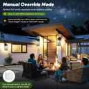 Upgraded Motion Sensor Outdoor Wall Light, Large Size Dusk to Dawn Porch Light Outdoor Wall Sconce Lantern, 3 Lighting Modes Exterior Lighting Fixture Wall Mount, Outside Light for House Garage, Black