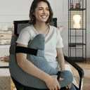 Post Shoulder Surgery Pillow, Shoulder Pillow for Shoulder Pain, Rotator Cuff Pillow, Arm Pillows for Adults After Surgery, Side Sleeper Pillow for Neck and Shoulder Pain Relief (blue with strap)