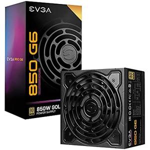 EVGA 850 G6, 80 Plus Gold 850W, Fully Modular, Eco Mode with FDB Fan, Includes Power ON Self Tester, Compact 140mm Size, Power Supply 220-G6-0850-X1