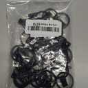 30 PCS 1-Inch Black Clips Curtain Ring for Curtain Rod, This Small Drapery Curtain Hooks with Clips Hook Fit Up to 0.4~0.75 -inch Drapery Panel