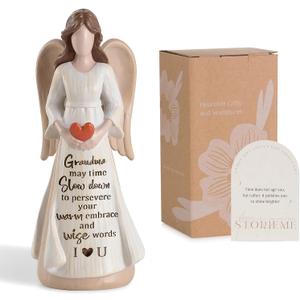 Storieme Great Grandma Birthday Gifts: Best Grandmother Angel Figurine Gift Ideas for Christmas Mothers Day from Granddaughter Grandkids