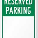 SmartSign Blank Reserved Parking Sign - 10" x 14", Rustproof 40 Mil Laminated Aluminum, Write-On, Red/White, Durable Metal Sign for Outdoors, USA-Made