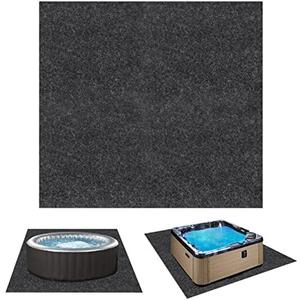 74" X 72" Hot Tub Mat, Inflatable Hot Tubs Floor Pad, Reusable Washable Spa Pool Ground Protection, Durable Hot Tub Flooring Protector, Anti-Slip Waterproof Backing, Suitable for Outdoor Indoor