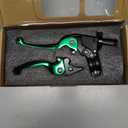 JFG RACING Motorcycle Brake Clutch Lever 7/8'' 22mm Folding Levers Aluminum Alloy Universal for CRF50 KLX SSR TTR 110 125 150 200 250cc Dirt Pit Bike ATV Mini Bike Green