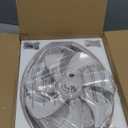 LEDIARY Caged Ceiling Fan with Light and Remote, 20in Small Low Profile Ceiling Fans with Lights, 6 Speed Farmhouse Flush Mount Ceiling Fan for Bedroom, Kitchen, Living Room-White and Gold