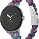 Chofit Compatible with Google Pixel Watch 4 3 41MM/Pixel watch 2 1 Bands Women, Stylish Resin Bracelet Replacement Bands Adjustable Wristband (Multicolor)
