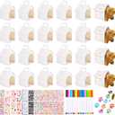 Cherizia Dog House Treat Boxes, 28 Piece Party Favor Set, White Gift Boxes with Handle, DIY Craft Supplies