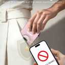 RFID Wallet for Women with AirTag Holder - Slim Small Trifold Wallets Anti-Theft Pop up Card Holder for Air Tag, Front Pocket, Minimalist, Premium Leather, Ultra Thin, ID Window, Cash Slot