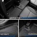 Floor Mats Set for 2026 Hyundai Palisade 7&8 Seats (Only Gas), All Weather TPE Cargo Liner Backrest Mats Trunk Lower Mat Accessories (2026 | Floor Mats Set)