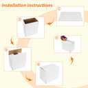 HORLIMER 8x6x6 Shipping Boxes Set of 40, White Corrugated Cardboard Mailer Box for Packing Small Business